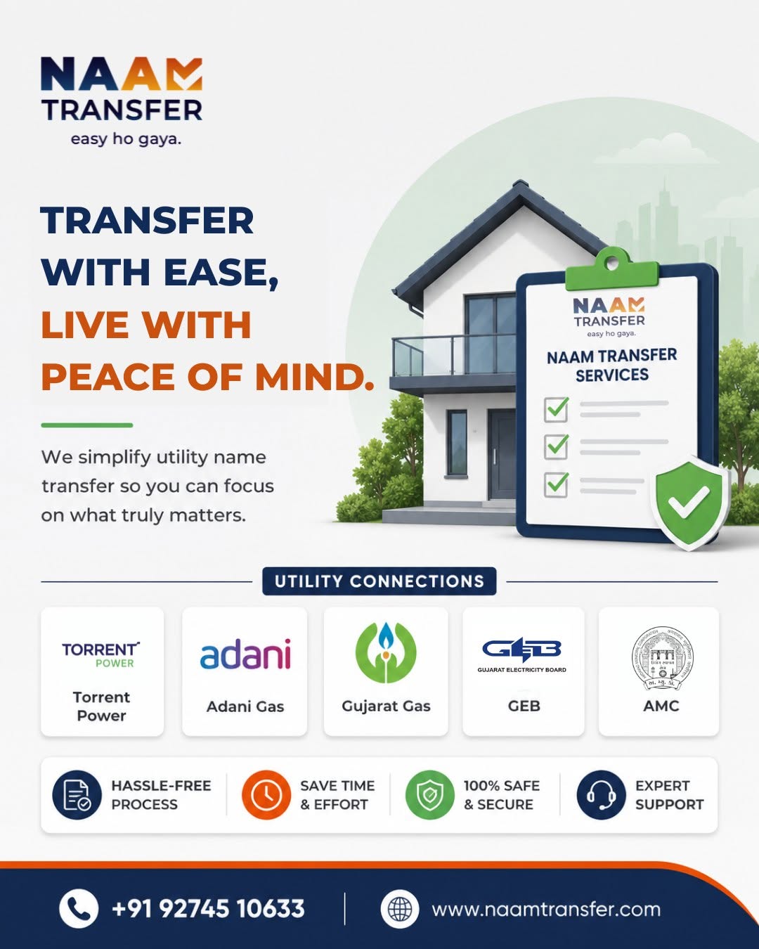 Transfer with ease, live with peace of mind. We si